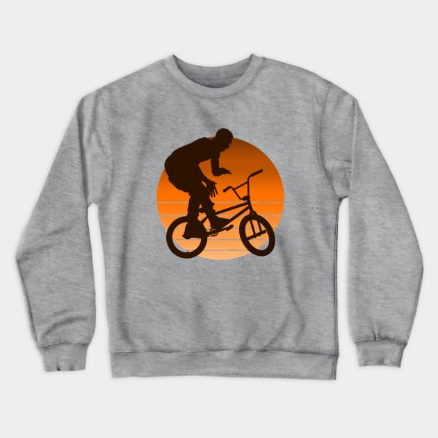 BMX Rider Crewneck Sweatshirt by GarryDeanArt